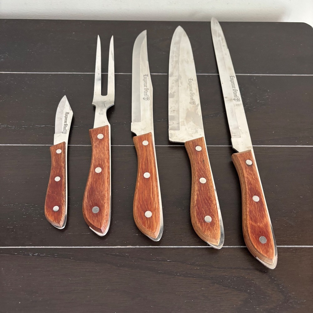 Emperor Steel | 5 Piece Knife Set | Vintage | Japanese | Stainless Steel
